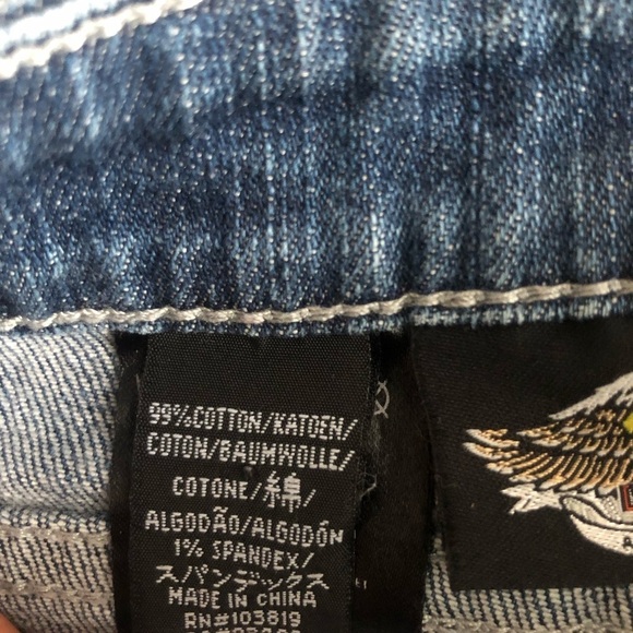 Harley-Davidson Boot Cut Flared Jeans Size 6 - Picture 10 of 11
